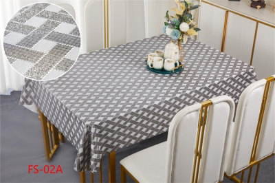 137cm Vinyl PVC tablecloth table over