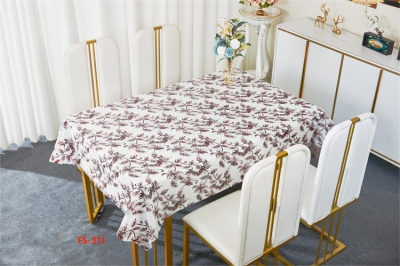 137cm Vinyl PVC tablecloth table over