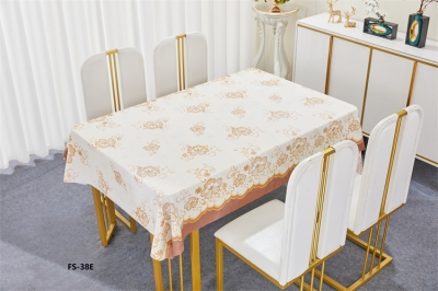 137cm Vinyl PVC tablecloth table over