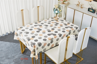 137cm Vinyl PVC tablecloth table over