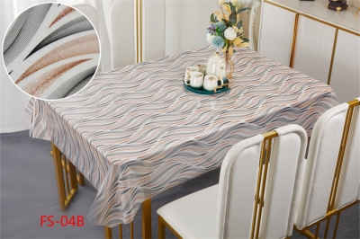 137cm Vinyl PVC tablecloth table over