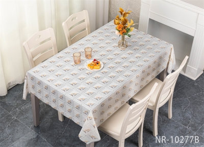 Vinyl tablecloth table over with fabric backing