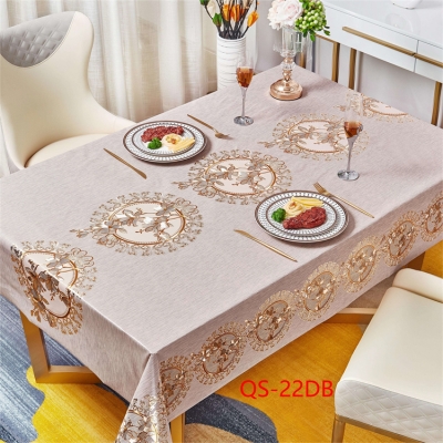 PVC/Vinyl tablecloth table over table cloths