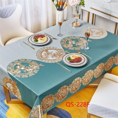 PVC/Vinyl tablecloth table over table cloths