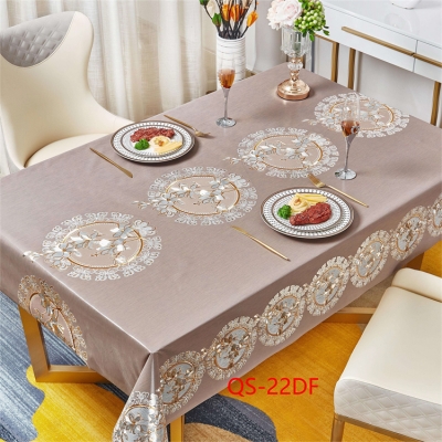 PVC/Vinyl tablecloth table over table cloths