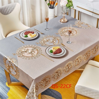 PVC/Vinyl tablecloth table over table cloths