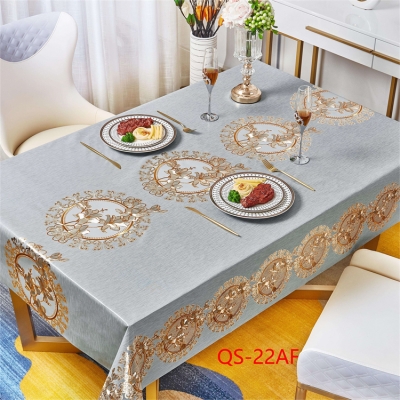 PVC/Vinyl tablecloth table over table cloths