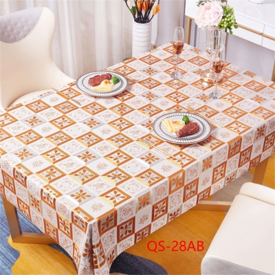 PVC/Vinyl tablecloth table over table cloths