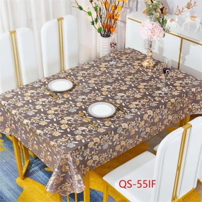 PVC/Vinyl tablecloth table over table cloths