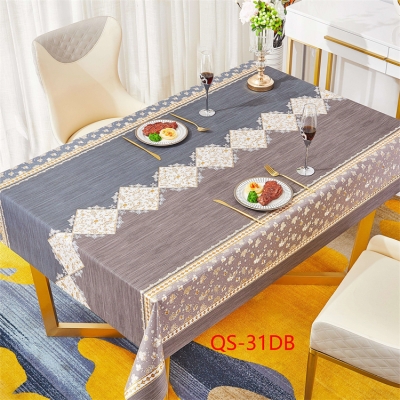 PVC/Vinyl tablecloth table over table cloths