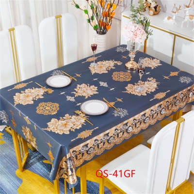 PVC/Vinyl tablecloth table over table cloths