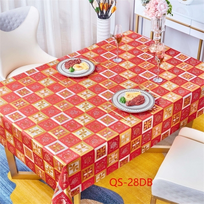 PVC/Vinyl tablecloth table over table cloths