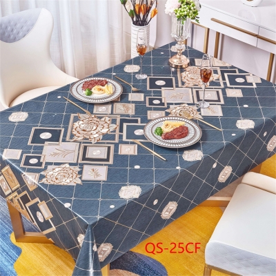 PVC/Vinyl tablecloth table over table cloths