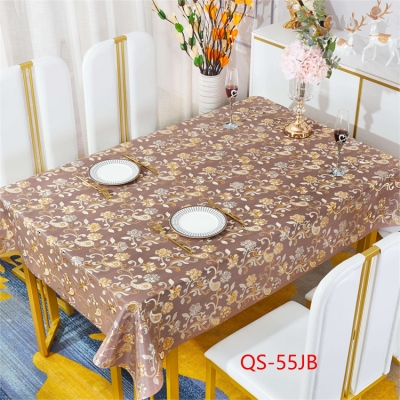 PVC/Vinyl tablecloth table over table cloths