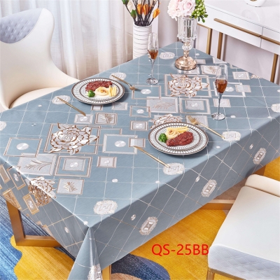 PVC/Vinyl tablecloth table over table cloths