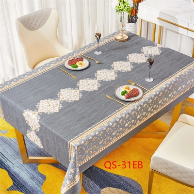 PVC/Vinyl tablecloth table over table cloths