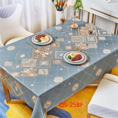 PVC/Vinyl tablecloth table over table cloths