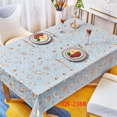 PVC/Vinyl tablecloth table over table cloths