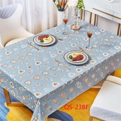 PVC/Vinyl tablecloth table over table cloths