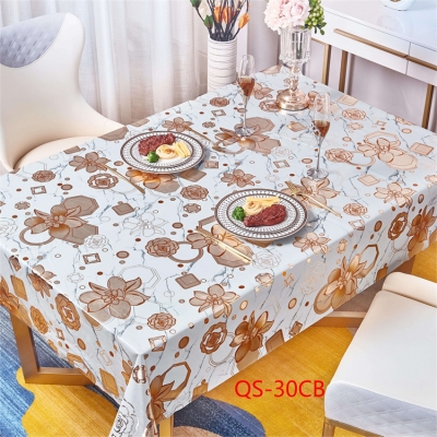 PVC/Vinyl tablecloth table over table cloths