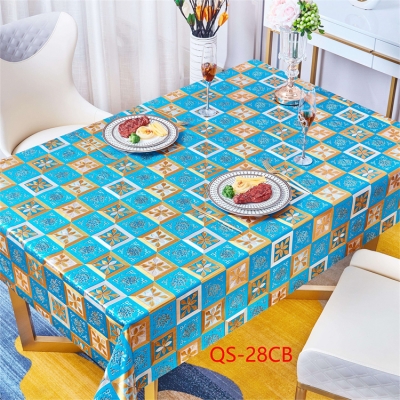 PVC/Vinyl tablecloth table over table cloths