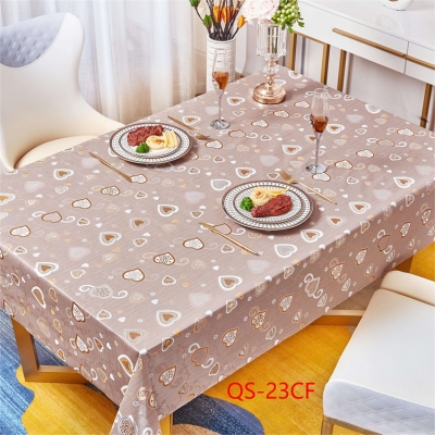 PVC/Vinyl tablecloth table over table cloths